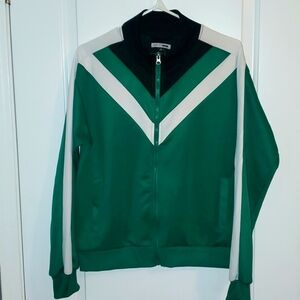 Fashion Nova Women's Zip-Up Sweater Size Large Green White